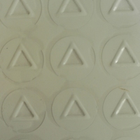 Étiquettes adhésives triangulaires en vinyle transparent pour aveugles, braille tactile, autocollants transparents en relief, étiquettes d'avertissement en rouleau