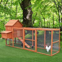 Poulailler et abri de luxe en bois massif pour l'extérieur, pour poules pondeuses, lapins, chats et pigeons - Utilisation domestique en Chine avec toit en bois