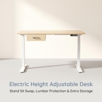 Bureau debout électrique à double moteur, bureau informatique réglable en hauteur avec ou sans tiroir de rangement pour la maison et le bureau