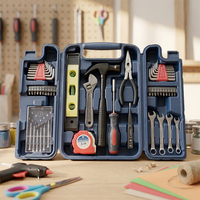 Offre Spéciale : Kit d'outils manuels en acier au carbone 53 pièces pour l'entretien domestique, avec marteau et clé à molette