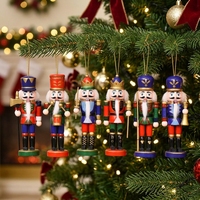 Ahşap Fındıkkıran Noel Süsü Seti 6'lı El Yapımı Geleneksel Alman Askeri Asılı Süsler