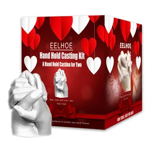 Kerajinan Tanah Liat Kenang-kenangan DIY Bayi Dewasa 3D Hand Casting Kit Plester Cetakan Bubuk Suvenir Hand-Cast Set untuk Hadiah Hari Valentine