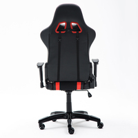 Chaise de bureau pour ordinateur avec support ergonomique du dos et fonction inclinable pour le travail et les jeux, chaise de jeu noire