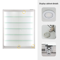 Vitrine Full Vision Vitrine en verre trempé Verrouillable Hot Design Vitrine murale en verre pour magasin