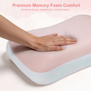 Oreiller ergonomique en mousse à mémoire <span class=keywords><strong>de</strong></span> forme Premium <span class=keywords><strong>pour</strong></span> le soulagement <span class=keywords><strong>de</strong></span> <span class=keywords><strong>la</strong></span> pression, double hauteur, soutien <span class=keywords><strong>de</strong></span> contour, <span class=keywords><strong>pour</strong></span> toutes les positions <span class=keywords><strong>de</strong></span> sommeil - Product Image 5