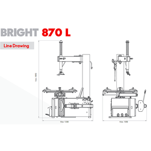 เครื่องเปลี่ยนยาง870L ที่มีประสิทธิภาพสูงสว่างสบายโต๊ะทำงานต่ำ220V แหล่งจ่ายไฟเปลี่ยนยางความถี่สูง - Product Image 2