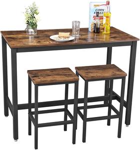 <span class=keywords><strong>Mesa</strong></span> de comedor marrón <span class=keywords><strong>con</strong></span> 2 taburetes, muebles de comedor, venta al por mayor - Product Image 1