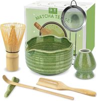 Ensemble de bols à matcha en céramique japonaise Geling Unique, kit de vente en gros d'usine, fouet à matcha en bambou Chasen