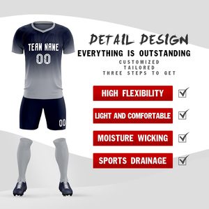 Custom Soccer Jersey Shorts Team Uniform Men Personalized Athletic Shirts With Team <b>Name</b> Number Logo V Neck Moisture Wicking - Product Image 2