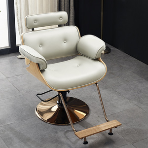 Sillón de Peluquería <span class=keywords><strong>y</strong></span> Salón de Belleza Multifuncional con Base de Cuero Moderno - Product Image 4