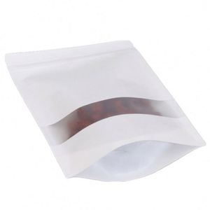 Sacs biodégradables au prix d'usine, sac en papier kraft avec fermeture à glissière de 1 kg, 20x30 cm, pack promotionnel - Product Image 4