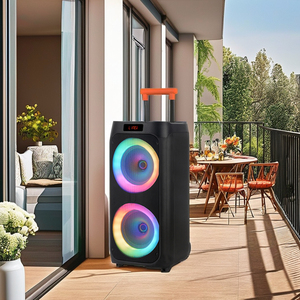 NDR portátil Blue Tooth <span class=keywords><strong>Karaoke</strong></span> BoomBox 10 pulgadas Woofer RGB LED Party Altavoces Treble Bass Modulación Computadora - Product Image 2