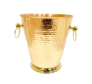 Ice Bucket Handles Unique Design Barware Party Decorative Metal Bucket Stainless Steel Hammered - Product Image 1