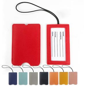 Cheap Solid Color Travel Card Holder Luggage <b>Name</b> Brand Waterproof Anti-Theft PU Luggage <b>Tag</b> - Product Image 2