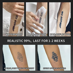 Juego De <span class=keywords><strong>Tatuajes</strong></span> Temporales, tatuaje semipermanente, resistente al agua, a prueba de sudor, dura 2 semanas, tatuaje realista a base de hierbas antifricción para brazo - Product Image 5