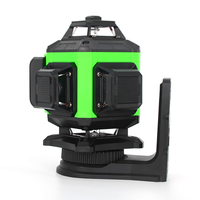 Niveau laser 4D à 16 lignes, de haute précision 360 degrés à lumière verte horizontale et verticale