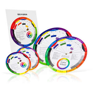 Panwenbo, rueda de Color creativa de 9,25 pulgadas, Guía de Aprendizaje de mezcla de pintura para maquillaje, tablero de mezcla, gráfico, guía de colores mezclados, mezcla de colores - Product Image 6