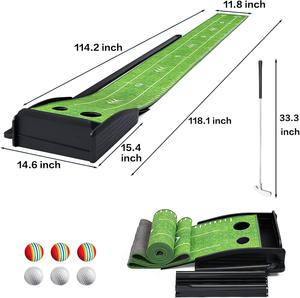 MOSSIC Tapis de golf portable en PU de 3 m pour droitiers, idéal pour hommes, bureau, jardin, cadeau - Product Image 5