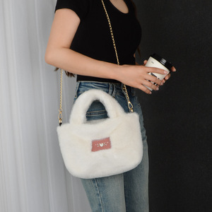 Visage Petit Shopper Coeur Corps Sac À Main Fourre-Tout Juicy Print Michael Hot Day Seau Marc Mignon Fluffy Bag - Product Image 5