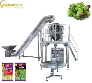 Salad Shredded Vertical Packing Machine Back Sealing Frozen Seafood Multihead Weigher VFFS Packing Machine