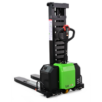 Stacker Pengangkat Beban Sendiri 1000/1300/1500kg Forklift Portabel Elektrik Pengangkat Beban Sendiri