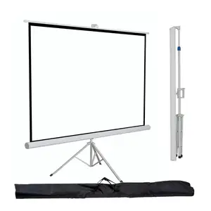 100 inch Projector Screen Movie Projection Screen with Enhanced Big Tripod Stand for Indoor Outdoor Projection