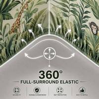 Drap de lit bébé en coton 120x60cm OEKO-TEX, housse de matelas pour lit parapluie, imprimé, literie nouveau-né, logo personnalisé, vente en gros