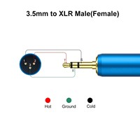 Vente directe d'usine Câble XLR 3 broches mâle à 3.5mm Câbles audio TRS Jack pour microphone