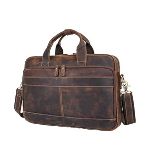 SCHLATUM Luxury Men's <b>15.6</b> Inch Business Computer <b>Laptop</b> <b>Bag</b> Natural Crazy Horse Genuine Leather Trendy Portable Large Capacity - Product Image 4
