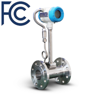 Low Pressure Loss Durable Digital Vortex Flowmeter Steam Gas Liquid Intelligent Flow Measurement High Accuracy Stainless Steel