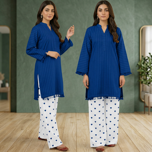 Traje de Dos Piezas para Mujer, Corte Holgado, Largo hasta el Tobillo, con Decoraciones de Borlas, Formal y Casual - Product Image 3