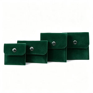 Pochette de voyage personnalisée antistatique multicolore en velours pour bijoux, colliers, boucles d'oreilles et bagues - Product Image 2