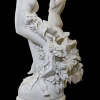 Magnifiquement main parc paisible décoratif artistique grandeur nature Onyx Sculptures naturel blanc marbre dame pierre Statue gravure
