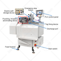 Machine automatique OCEAN pour la fabrication d'étiquettes à œillets suspendues, machine à nouer les étiquettes en tissu à grande vitesse