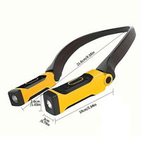 Lampe de lecture mains libres à suspendre au cou, rechargeable par USB, sans fil, magnétique, pour camping en extérieur, réparation automobile, atelier et inspection
