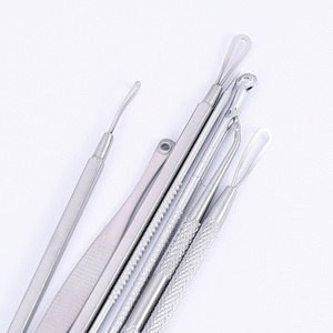 Juego de 7 piezas de agujas de acero inoxidable para extraer puntos negros y acné, con clip para celdas. Juego de 5 herramientas de belleza para eliminar espinillas con aguja - Product Image 2