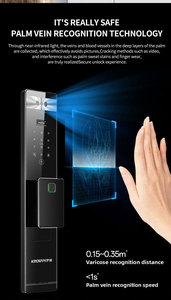 Yüksek kaliteli akıllı 3D yüz tanıma kapı kilidi Tuya App Wifi parmak izi NFC kart kod şifre akıllı kapı kilidi ev için - Product Image 4