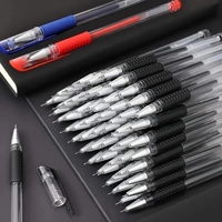 12 pièces Style européen 0.5mm encre de carbone à base d'eau Gel stylo étudiant Signature noir balle aiguille pointe retour à l'école essentiel