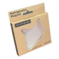 Boîte à cartes en papier Kraft de qualité supérieure avec fenêtre transparente pour aimants de réfrigérateur papier absorbant l'huile petits articles emballage élégant