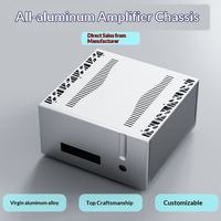 Boîtier d'amplificateur HIFI tout en aluminium BRZHIFI FM711MK2, châssis métallique durable pour amplificateurs audio, parfait pour une utilisation en studio