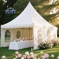 Carpa para Eventos Grandes, Gazebo, Pagoda, Carpa para Fiestas y Bodas para Resort, 5x6 6*6M