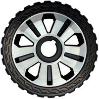Roue en caoutchouc en aluminium pour porte automatique rétractable, rouleau de tête de porte électrique, pour atelier d'usine