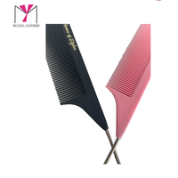 Peigne démêlant antistatique en nylon et fibre de carbone MUYANG pour salon, résistant à la chaleur, avec logo, marque privée