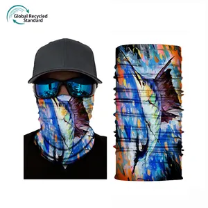 Bandana personnalisé en polyester Rpet masque anti-soleil et anti-vent respirant pour la course à pied, le cou et le visage