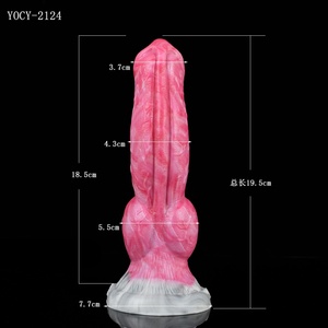 Knot Dog <b>Dildos</b> With Suction Cup Gory Hellfire Color Animals <b>Dildos</b> Anus Massage Erotic Products Sex Toys for Women - Product Image 5