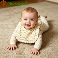 Bavoirs pour bébé unisexes en coton 100% - Design personnalisé OEM - Nouveau style - Luxe - Écologique - Imperméable - Mignon - Volants