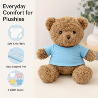 Vêtements pour poupées en peluche 40 cm, T-shirt pour ours en peluche, Logo personnalisé, Animal en peluche 16 pouces, Vente en gros, Personnalisable, OEM, Garantie 1 an, 1000