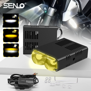 Phare auxiliaire Senlo pour <span class=keywords><strong>moto</strong></span>, voiture universelle, phare antibrouillard LED à 2 lentilles, lampe de conduite LED pour Yamaha ATV Audi <span class=keywords><strong>BMW</strong></span> Benz - Product Image 4