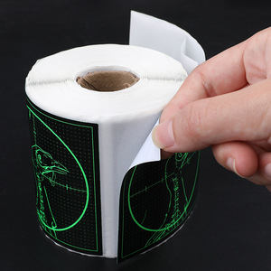 Bersaglio Tattico Rimovibile per Tiro, Adesivi Reattivi a Spruzzo Verde Fluorescente da 3 Pollici, Rotolo di Carta Autoadesiva per Tiro con l'Arco - Product Image 5