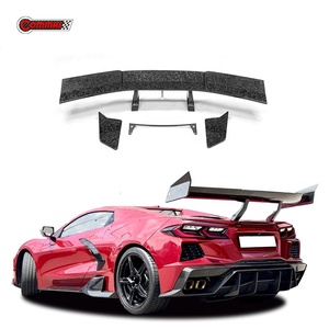 สปอยเลอร์หลังคาร์บอนไฟเบอร์แห้งทรง Chevrolet Corvette C8 ZR1 แรงดันอากาศสูง สำหรับขายส่ง - Product Image 1